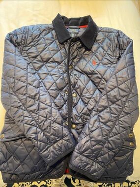 Polo by Ralph Lauren Quilted Navy Jacket with Red Pony